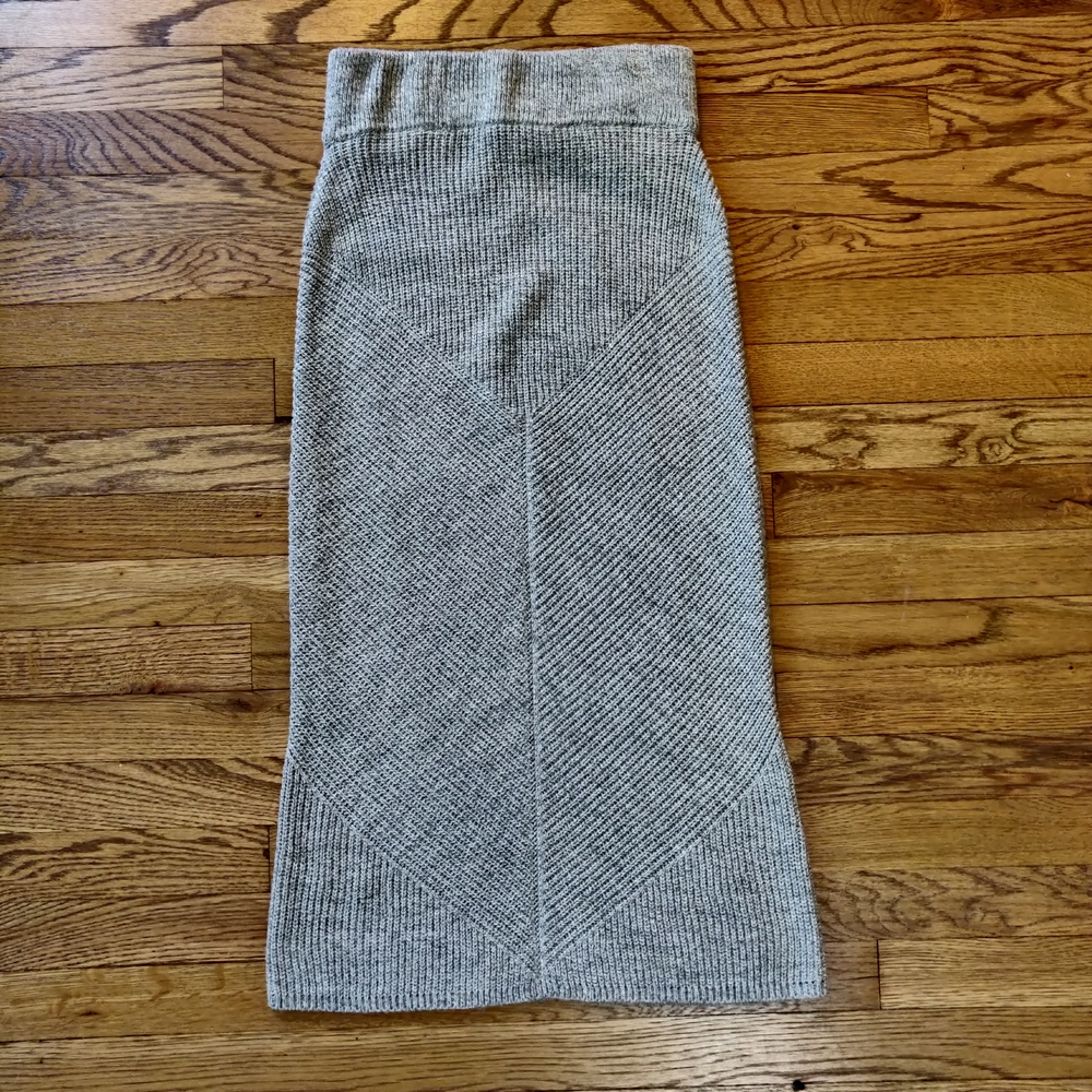 Gray Knit Women's Skirt